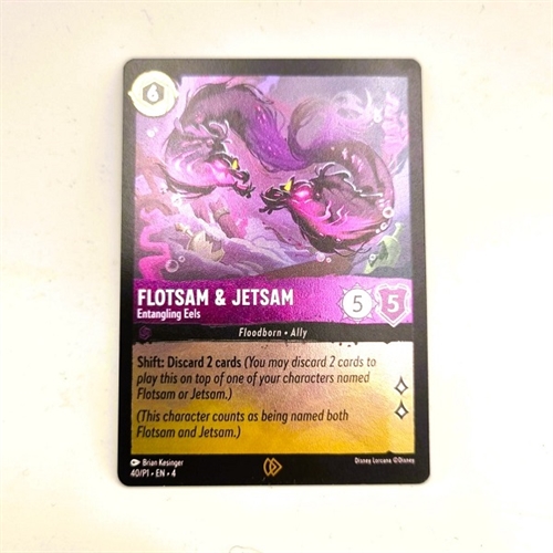 (Gratis ved køb af Disney Lorcana Produkt) Disney Lorcana set 4 - Flotsam & Jetsam - promo kort